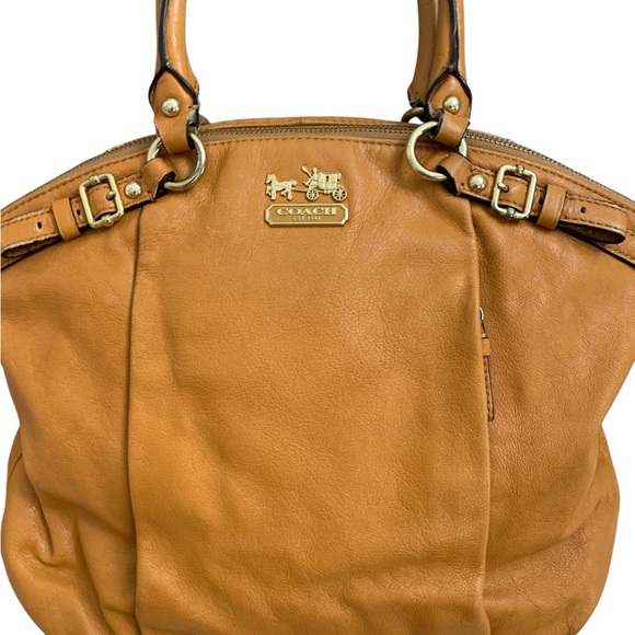 COACH Lindsay Mustard Yellow Satchel - Picture 10 of 10